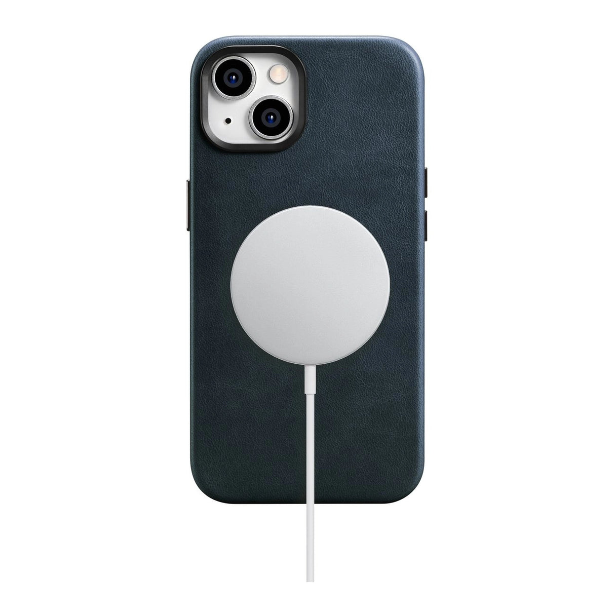 iCarer Oil Wax Premium Ledder Case iPhone 14 Magnetisk Ledder Case med MagSafe mørkblå (WMI14220701-BU)
