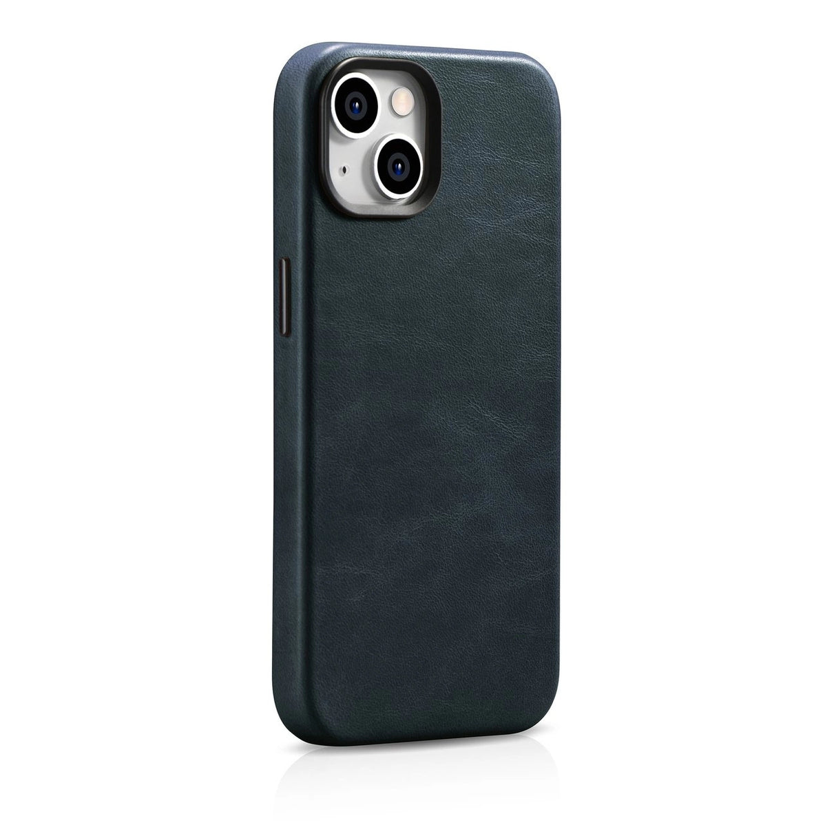 iCarer Oil Wax Premium Ledder Case iPhone 14 Magnetisk Ledder Case med MagSafe mørkblå (WMI14220701-BU)