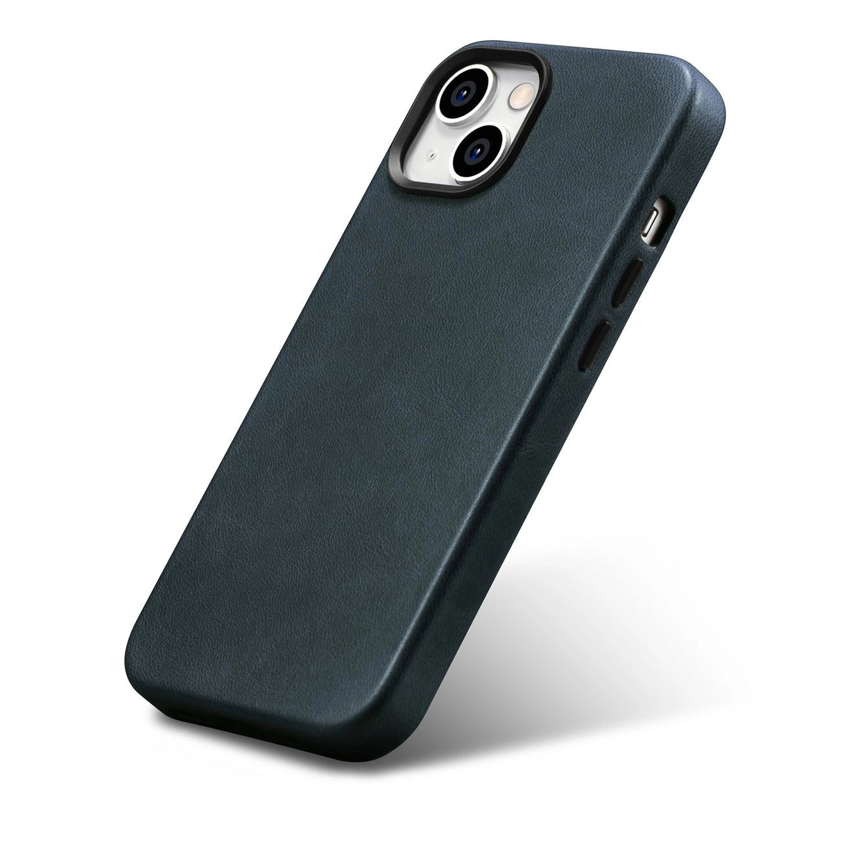 iCarer Oil Wax Premium Ledder Case iPhone 14 Magnetisk Ledder Case med MagSafe mørkblå (WMI14220701-BU)
