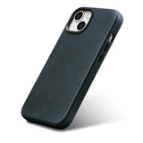 iCarer Oil Wax Premium Ledder Case iPhone 14 Magnetisk Ledder Case med MagSafe mørkblå (WMI14220701-BU)