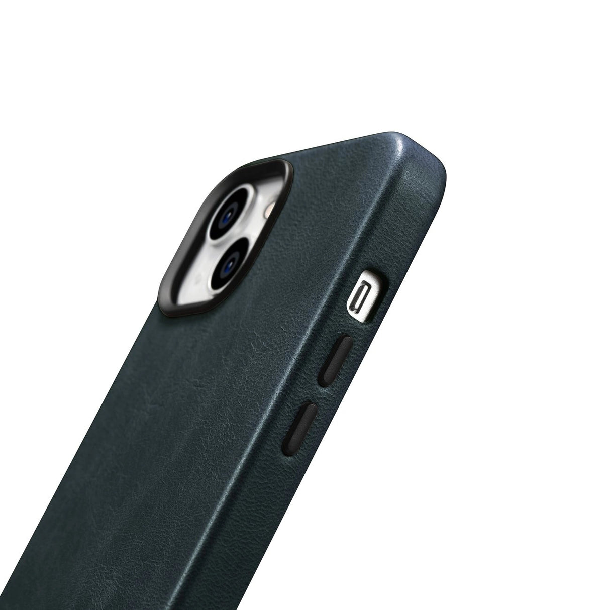 iCarer Oil Wax Premium Ledder Case iPhone 14 Magnetisk Ledder Case med MagSafe mørkblå (WMI14220701-BU)