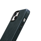 iCarer Oil Wax Premium Ledder Case iPhone 14 Magnetisk Ledder Case med MagSafe mørkblå (WMI14220701-BU)