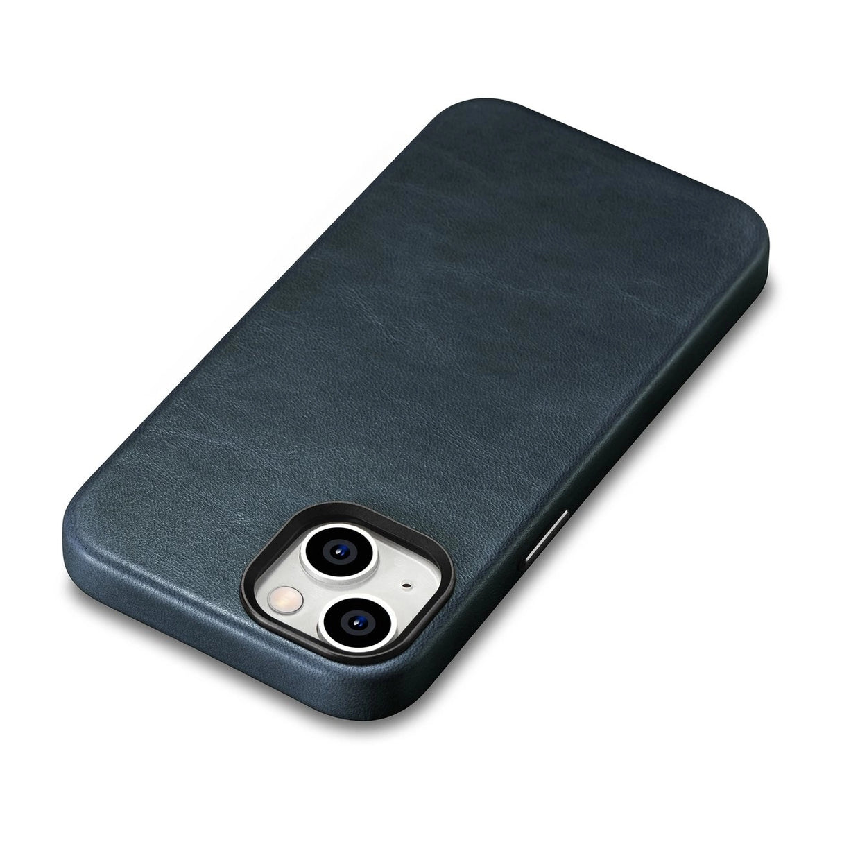 iCarer Oil Wax Premium Ledder Case iPhone 14 Magnetisk Ledder Case med MagSafe mørkblå (WMI14220701-BU)