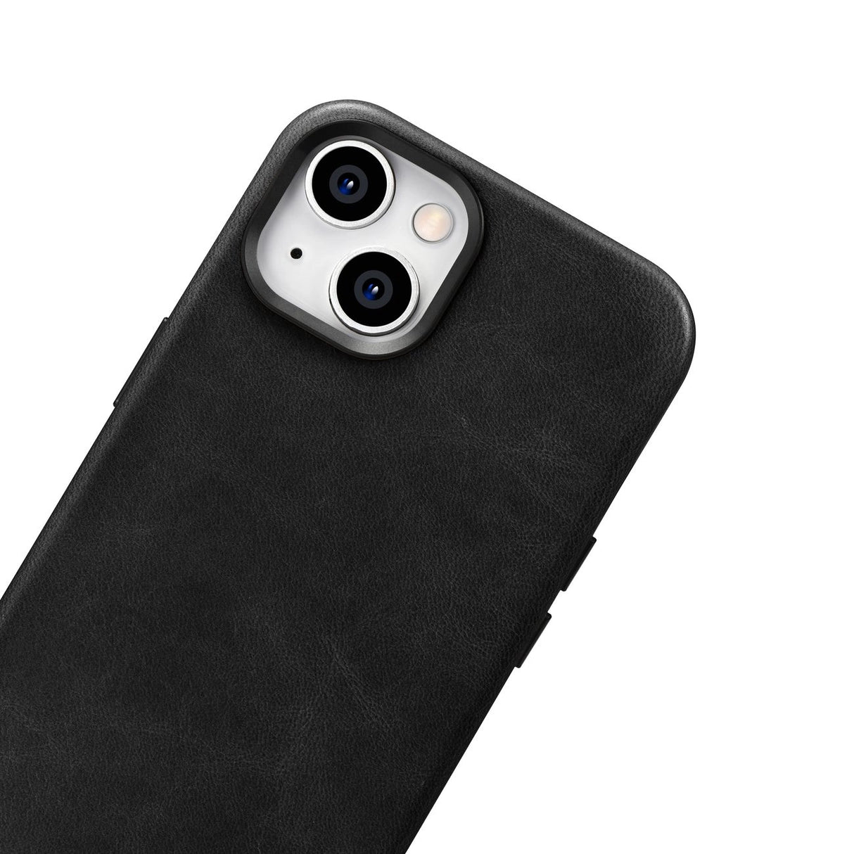 iCarer Oil Wax Premium Ledder Case iPhone 14 Plus Magnetisk Ledder Case med MagSafe Black (WMI14220703-BK)