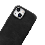 iCarer Oil Wax Premium Ledder Case iPhone 14 Plus Magnetisk Ledder Case med MagSafe Black (WMI14220703-BK)