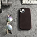 iCarer Oil Wax Premium Ledder Case iPhone 14 Plus Magnetisk Ledder Case med MagSafe Brown (WMI14220703-BN)
