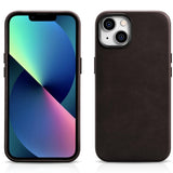 iCarer Oil Wax Premium Ledder Case iPhone 14 Plus Magnetisk Ledder Case med MagSafe Brown (WMI14220703-BN)
