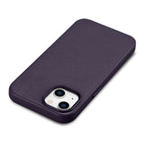 iCarer Case Ledder Cover Case til iPhone 14 Mørk lilla (WMI14220705-DP) (MagSafe Kompatibel)