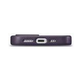 iCarer Case Ledder Cover Case til iPhone 14 Mørk lilla (WMI14220705-DP) (MagSafe Kompatibel)