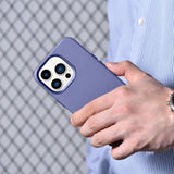 iCarer Case Leather Cover Genuine Leather Case for iPhone 14 Pro Max Light Purple (WMI14220708-LP) (MagSafe Kompatibel)