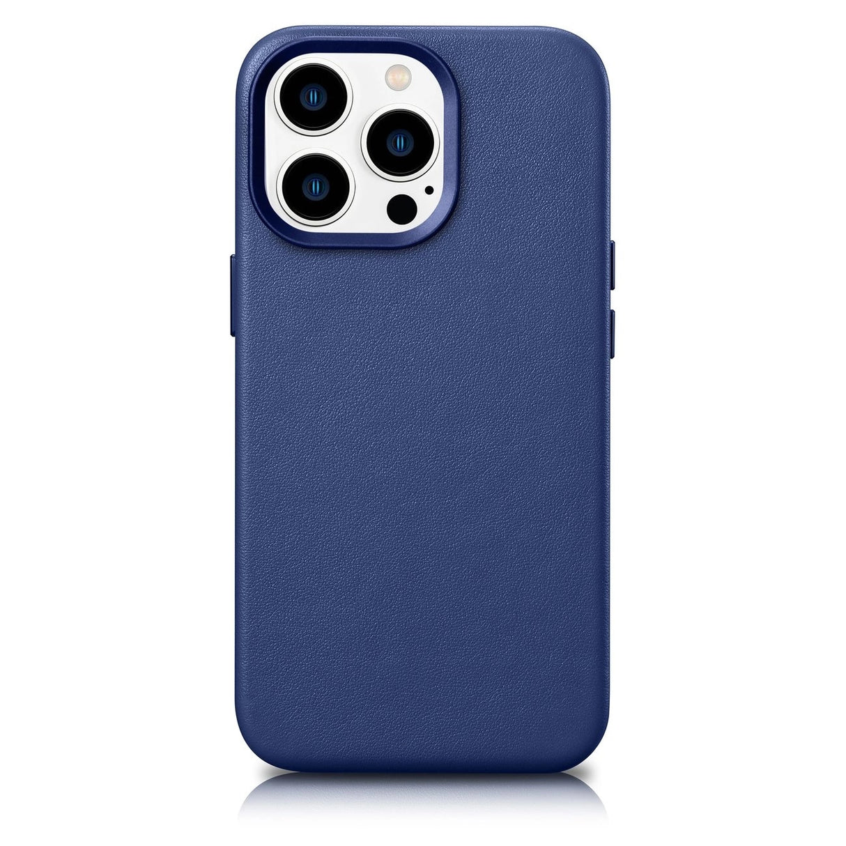iCarer Case Leather Cover Ægte læder Case til iPhone 14 Pro Max blå (WMI14220708-BU) (MagSafe kompatibel)