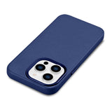 iCarer Case Leather Cover Ægte læder Case til iPhone 14 Pro Max blå (WMI14220708-BU) (MagSafe kompatibel)