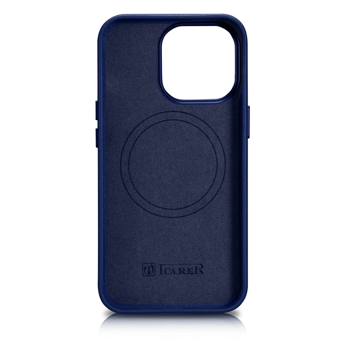 iCarer Case Leather Cover Ægte læder Case til iPhone 14 Pro Max blå (WMI14220708-BU) (MagSafe kompatibel)
