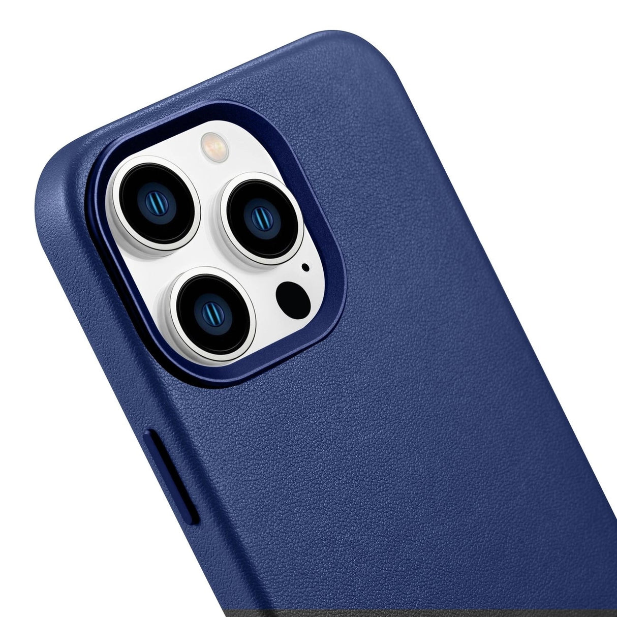 iCarer Case Leather Cover Ægte læder Case til iPhone 14 Pro Max blå (WMI14220708-BU) (MagSafe kompatibel)