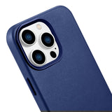 iCarer Case Leather Cover Ægte læder Case til iPhone 14 Pro Max blå (WMI14220708-BU) (MagSafe kompatibel)
