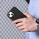 iCarer Litchi Premium Ledder Case iPhone 14 Magnetisk Ledder Case med MagSafe Black (WMI14220709-BK)