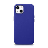iCarer Litchi Premium Ledder Case iPhone 14 Magnetisk Ledder Case med MagSafe Dark Blue (WMI14220709-DB)
