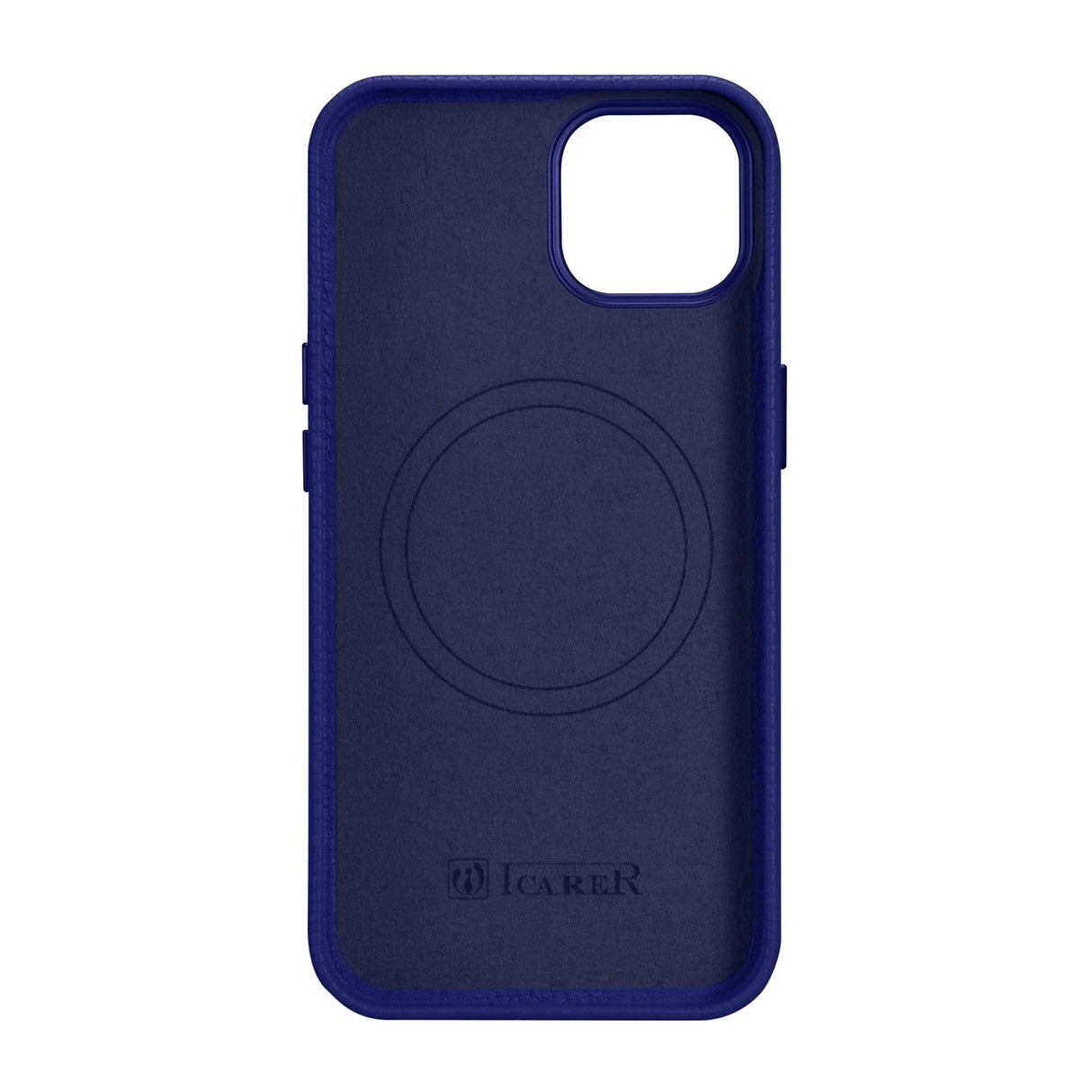 iCarer Litchi Premium Ledder Case iPhone 14 Magnetisk Ledder Case med MagSafe Dark Blue (WMI14220709-DB)