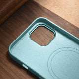 iCarer Litchi Premium Ledder Case iPhone 14 Magnetisk Ledder Case med MagSafe Green (WMI14220709-GN)