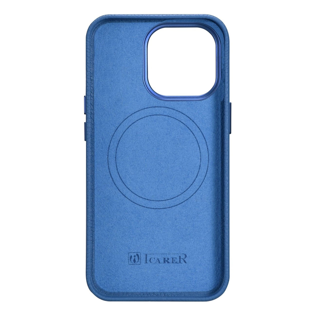 iCarer Litchi Premium Ledder Case iPhone 14 Pro Magnetisk Ledder Case med MagSafe Light Blue (WMI14220710-LB)