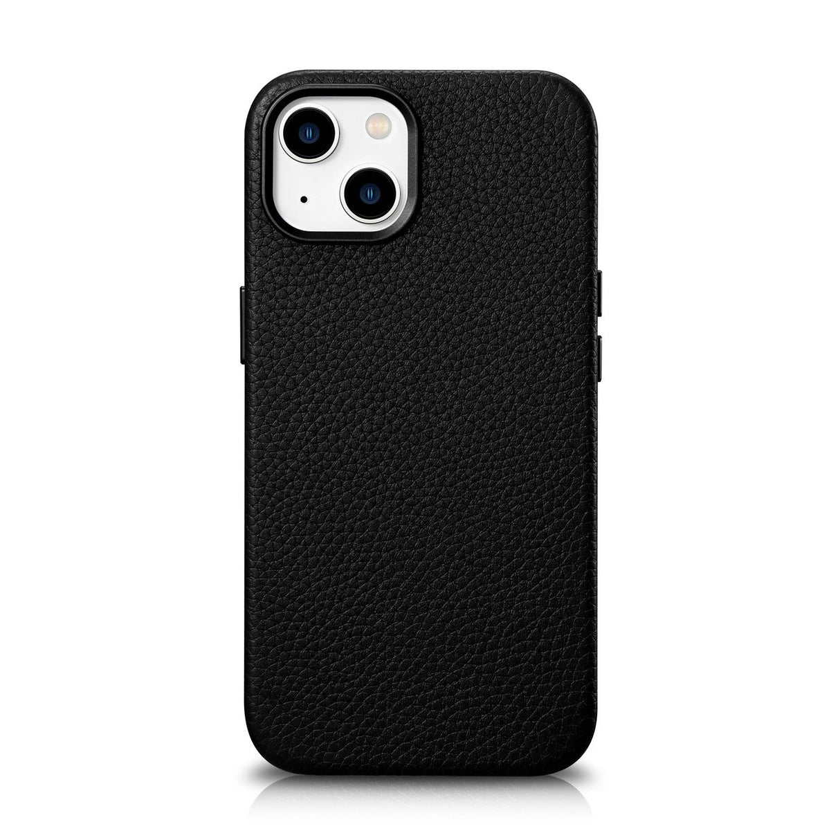 iCarer Litchi Premium Ledder Case iPhone 14 Plus Magnetisk Ledder Case med MagSafe Black (WMI14220711-BK)