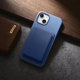 iCarer Litchi Premium Ledder Case iPhone 14 Plus Magnetisk Ledder Case med MagSafe Light Blue (WMI14220711-LB)