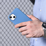 iCarer Litchi Premium Ledder Case iPhone 14 Plus Magnetisk Ledder Case med MagSafe Light Blue (WMI14220711-LB)