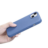 iCarer Litchi Premium Ledder Case iPhone 14 Plus Magnetisk Ledder Case med MagSafe Light Blue (WMI14220711-LB)