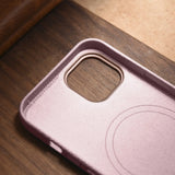 iCarer Litchi Premium Ledder Case iPhone 14 Plus Magnetisk Ledder Case med MagSafe Pink (WMI14220711-PK)