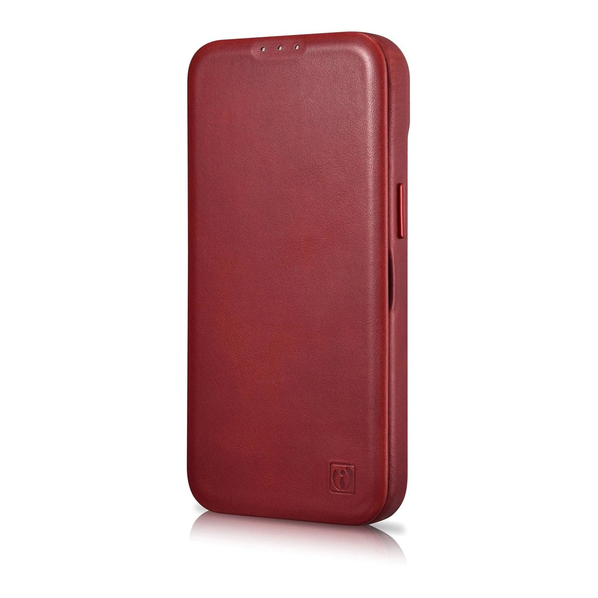 iCarer CE Oil Wax Premium Leather Folio Case iPhone 14 Plus Magnetisk Flip Leather Folio Case MagSafe Red (AKI14220707-RD)