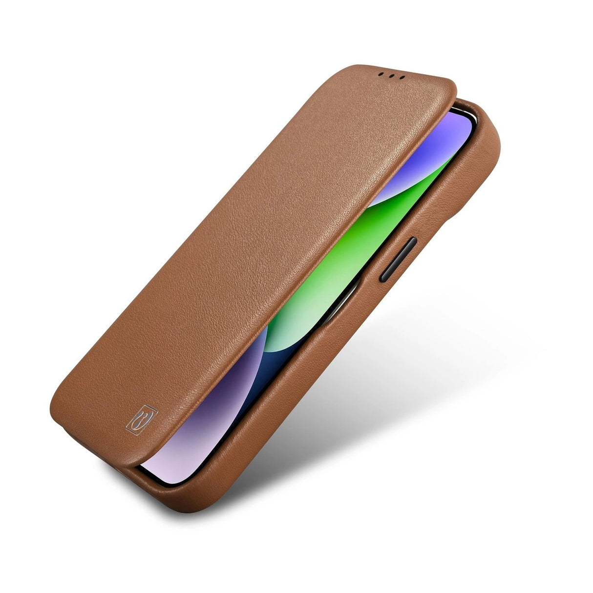 iCarer CE Premium læder Folio Case iPhone 14 Pro Magnetisk Flip læder Folio Case MagSafe brun (WMI14220714-BN)