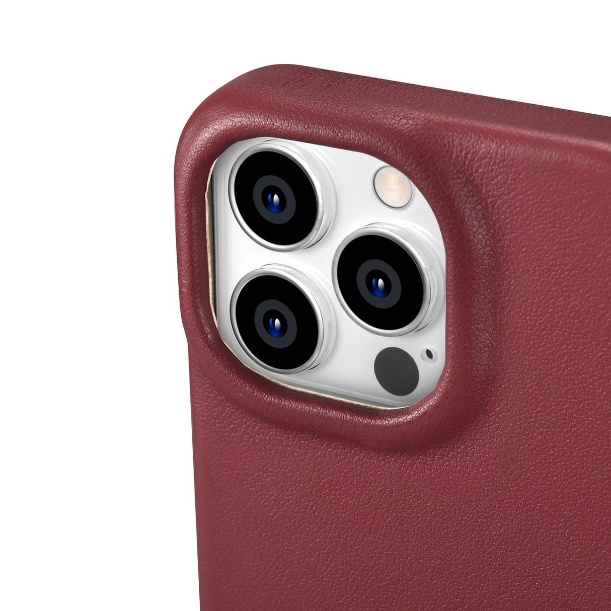 iCarer CE Premium Leather Folio Case iPhone 14 Pro Magnetisk Flip Leather Folio Case MagSafe Red (WMI14220714-RD)