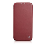 iCarer CE Premium Leather Folio Case iPhone 14 Pro Magnetisk Flip Leather Folio Case MagSafe Red (WMI14220714-RD)