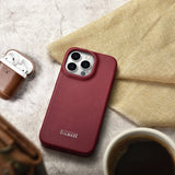 iCarer CE Premium Leather Folio Case iPhone 14 Pro Magnetisk Flip Leather Folio Case MagSafe Red (WMI14220714-RD)
