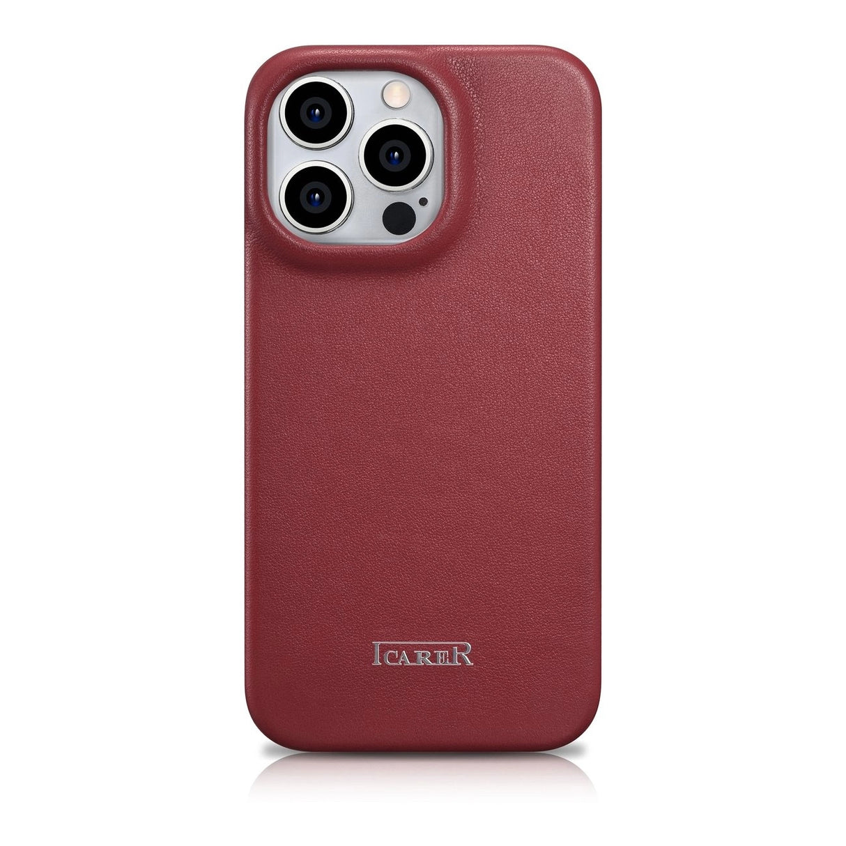 iCarer CE Premium Leather Folio Case iPhone 14 Pro Magnetisk Flip Leather Folio Case MagSafe Red (WMI14220714-RD)