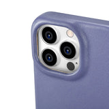 iCarer CE Premium læder Folio Case iPhone 14 Pro Magnetisk Flip læder Folio Case MagSafe Light Purple (WMI14220714-LP)