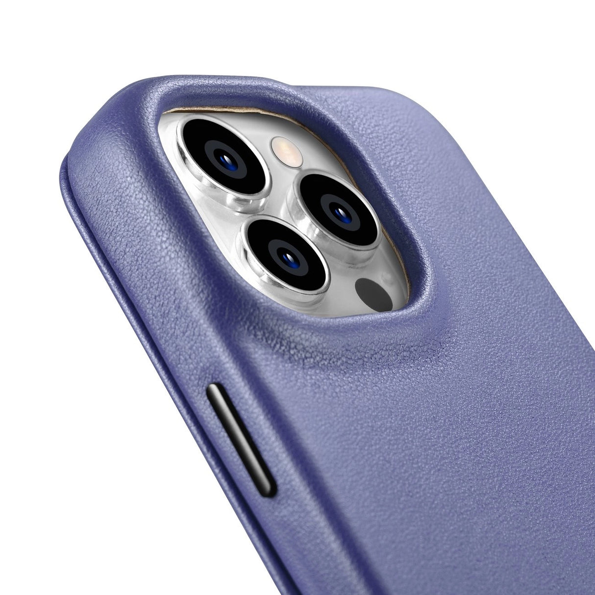 iCarer CE Premium læder Folio Case iPhone 14 Pro Magnetisk Flip læder Folio Case MagSafe Light Purple (WMI14220714-LP)