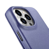 iCarer CE Premium læder Folio Case iPhone 14 Pro Magnetisk Flip læder Folio Case MagSafe Light Purple (WMI14220714-LP)