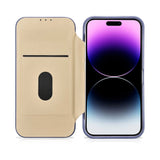 iCarer CE Premium læder Folio Case iPhone 14 Pro Magnetisk Flip læder Folio Case MagSafe Light Purple (WMI14220714-LP)