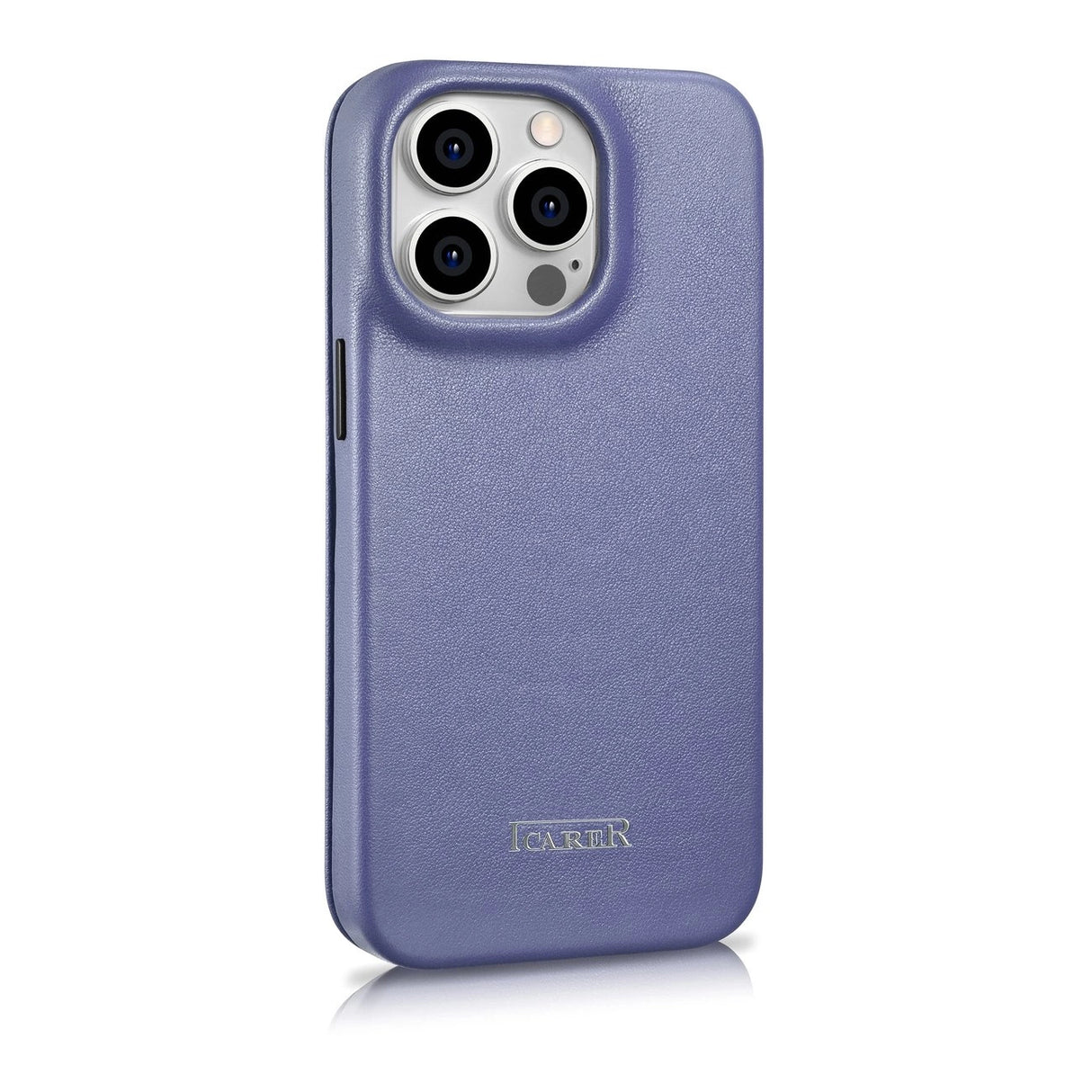 iCarer CE Premium læder Folio Case iPhone 14 Pro Magnetisk Flip læder Folio Case MagSafe Light Purple (WMI14220714-LP)