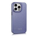 iCarer CE Premium læder Folio Case iPhone 14 Pro Magnetisk Flip læder Folio Case MagSafe Light Purple (WMI14220714-LP)