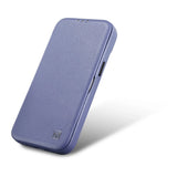 iCarer CE Premium læder Folio Case iPhone 14 Pro Magnetisk Flip læder Folio Case MagSafe Light Purple (WMI14220714-LP)