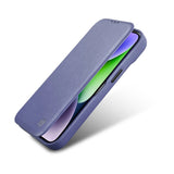 iCarer CE Premium læder Folio Case iPhone 14 Pro Magnetisk Flip læder Folio Case MagSafe Light Purple (WMI14220714-LP)