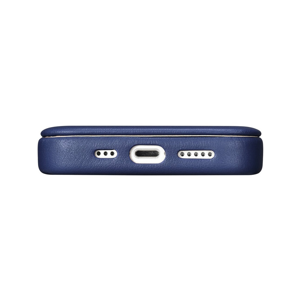 iCarer CE Premium læder Folio Case iPhone 14 Pro Magnetisk Flip læder Folio Case MagSafe Blue (WMI14220714-BU)