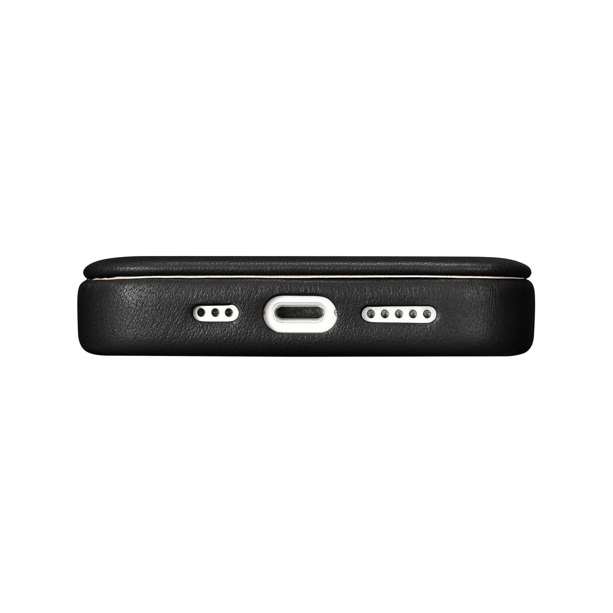 iCarer CE Premium læder Folio Case iPhone 14 Plus Magnetisk Flip læder Folio Case MagSafe sort (WMI14220715-BK)