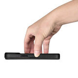 iCarer CE Premium læder Folio Case iPhone 14 Plus Magnetisk Flip læder Folio Case MagSafe sort (WMI14220715-BK)