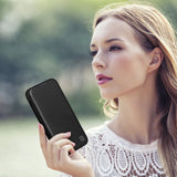iCarer CE Premium læder Folio Case iPhone 14 Plus Magnetisk Flip læder Folio Case MagSafe sort (WMI14220715-BK)