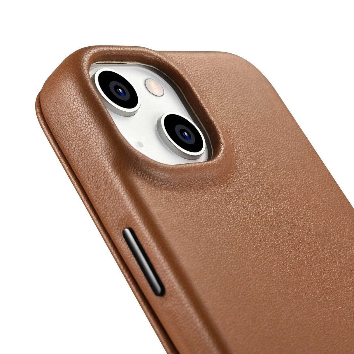 iCarer CE Premium læder Folio Case iPhone 14 Plus Magnetisk Flip læder Folio Case MagSafe Brown (WMI14220715-BN)