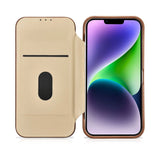 iCarer CE Premium læder Folio Case iPhone 14 Plus Magnetisk Flip læder Folio Case MagSafe Brown (WMI14220715-BN)