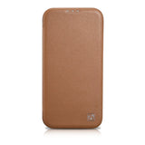 iCarer CE Premium læder Folio Case iPhone 14 Plus Magnetisk Flip læder Folio Case MagSafe Brown (WMI14220715-BN)